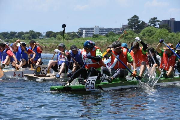 狛江古代カップ第33回多摩川いかだレース