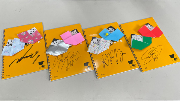 レバンガ北海道全緑応援番組「レバDUN！」サイン入りスケッチブック(ひなまつり折り紙付き)（2026年3月31日〆切）