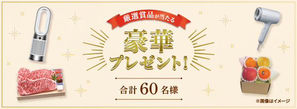 厳選賞品が当たる豪華プレゼント！