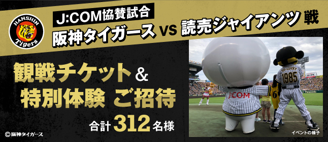 阪神タイガースVS読売ジャイアンツ戦観戦チケット＆特別体験