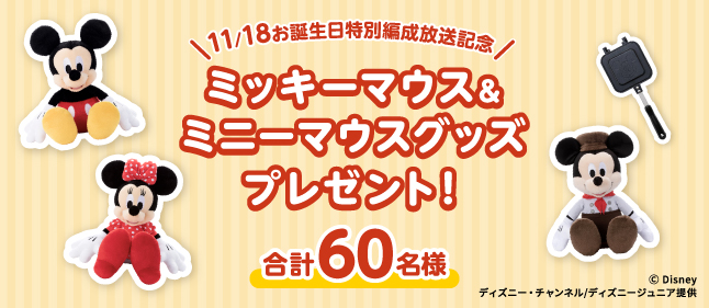 ミッキーマウス＆ミニーマウスグッズプレゼント！