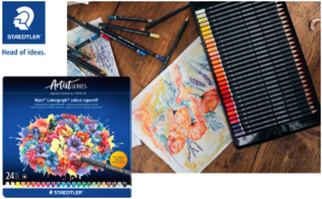 マルス ルモグラフ 水彩色鉛筆 24色セット＜ステッドラー日本株式会社＞