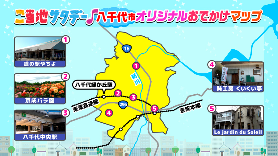 ご当地サタデー♪八千代市オリジナルおでかけマップ